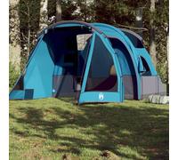 Ziaphsol Tente familiale Tunnel Bleu pour Camping randonnée Bivouac abri léger avec Ventilation moustiquaire arceaux piquets Sardines et Porte Double Fermeture adaptée aux Festivals et à