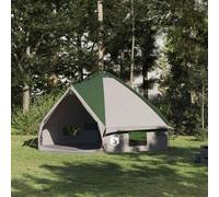 Ziaphsol Tente Teepee pour Personnes Vert et Blanc x x avec arceaux, piquets et Sac de Transport idéale pour Camping, Jardin, fête en extérieur, abri léger, Facile à Monter