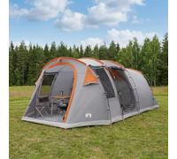 Ziaphsol Tente Tunnel familiale en Polyester 185T Bleu x x avec arceaux Robustes, Ventilation moustiquaire, abside, kit Complet pour Camping randonnée et Bivouac