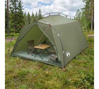Ziaphsol Tente Tunnel Vert Olive pour 2 Personnes, légère et Portable, idéale pour Camping, randonnée et Bivouac, avec Ventilation, moustiquaire, arceaux, Sardines, abside, abri