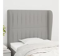 Ziaphsol Tête de lit avec Oreilles Gris Clair 93x23x118/128 cm Tissu Durable réglable Support pour Chambre à Coucher décoration Moderne et Confort d'appui pour Lecture ou détente