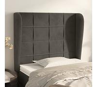 Ziaphsol Tête de lit avec Oreilles Gris foncé en Velours Doux Dimensions 93x23x118/128 cm réglable en Hauteur Support Confort pour Chambre à Coucher Design élégant pour Un Espace Cosy