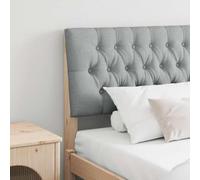 Ziaphsol Tête de lit capitonnée Gris Clair 200 cm en Bois Massif avec Coussins rembourrés pour Chambre Moderne, décor Cosy, Support de Couchage, Facile à Fixer, idéale pour Lecture et Relaxation