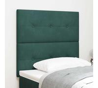 Ziaphsol Tête de lit LED avec Bandes LED Vert 90 cm Velours pour Chambre Moderne avec éclairage RGB réglable, Hauteur Ajustable, Montage Facile, Design épuré et Confort Chaleureux