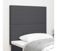 Ziaphsol Tête de lit LED Gris foncé 100 cm en Velours côtelé avec éclairage RGB Ajustable pour Chambre Cosy et Moderne, Support Stable en Bois d'ingénierie, Design épuré pour décoration intérieure