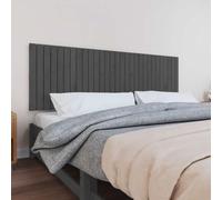 Ziaphsol Tête de lit Murale en Bois Massif Gris 185x3x60 cm pour Chambre à Coucher, Support de lit sans Cadre, décoration Murale, Facile à Fixer, idéal pour Confort et Style