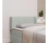 Ziaphsol Tête de lit oreille gris clair 40,5 x 40,5 x 4 cm en velours avec cadre en bois robuste, confort rembourré, design élégant, convient pour cadre de lit, chambre à coucher, chambre d'amis