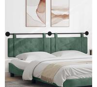 Ziaphsol Tête de lit suspendue en velours vert mer - Cadre de lit mural - Décoration de chambre à coucher - Panneau rembourré élégant avec motif boutonné pour plus de confort et de style