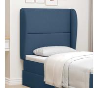 Ziaphsol Tête de lit Wave Oreille bleue en tissu 80 x 23 x 6 cm, rembourrée pour cadre de lit, accessoires de montage nécessaire, pour salon, chambre à coucher, coin lecture, intérieur