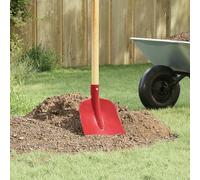 Ziaphsol Tête de Pelle 4 pièces Rouge 32 x 24,5 cm en Acier Enduit de Poudre, Outil de Jardinage Robuste pour Creuser, Retourner la Terre, déneiger, idéal pour Potager, pelouse et travaux extérieurs