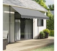 Ziaphsol Tissu de Remplacement de cantonnière d’auvent Anthracite, 280 x 20 cm, Polyester avec revêtement PU, Toile et résistante aux UV pour Store banne, pergola, terrasse et Jardin