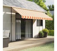 Ziaphsol Tissu de Remplacement de cantonnière d’auvent Jaune Orange 4 m en Polyester PU 380 x 20 cm, Store banne, Toile pergola, Parasol, Brise Vue, rétractable, Protection extérieur terrasse Jardin