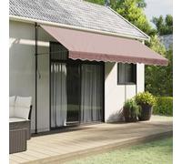Ziaphsol Tissu de Remplacement de cantonnière d’auvent Marron 4 m, Store banne pour pergola et terrasse, Toile en Polyester avec revêtement PU, Protection Solaire et Pluie, Usage extérieur