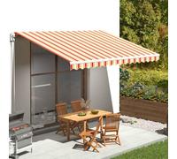Ziaphsol Tissu de Remplacement pour Store banne auvent Toile pergola Parasol, Jaune et Orange, 4,5 x 3,5 m, Polyester PU, résistant aux UV, Hydrofuge, pour terrasse Jardin Patio Veranda