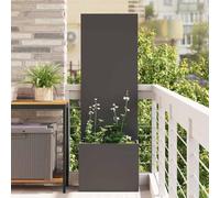 Ziaphsol Toile brise-vue de jardin, noire, acier laminé à froid, 50 x 150 cm, mat avec incrustations décoratives, pour terrasse et jardin comme intimité et protection contre le vent