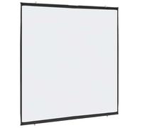 Ziaphsol Toile de projection murale 89" 1:1 avec tissu en polyester robuste pour home cinéma, présentations et leçons, montage facile, portable, cadre noir, idéal pour projecteur