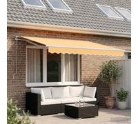 Ziaphsol Toile de Rechange pour auvent Sable, Store banne en Polyester 240 GSM, Toile pergola 3 x 2,5 m, résistante aux UV, déperlante, avec Lambrequin pour terrasse, Balcon, Jardin, Patio