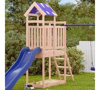 Ziaphsol Tour de jeu marron en bois massif Douglas - 52,5 x 110,5 x 215 cm - Cabane de jeu pour enfants - Cabane d'extérieur - Cabane d'arbre pour jardin, terrasse, cour, aventure
