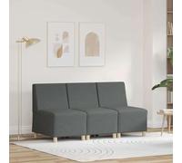 Ziaphsol Unité de Sofa Modulaire sans Accoudoirs 3 pièces Gris foncé canapé modulable Confortable pour Salon Contemporain, léger, Robuste, Facile à Assembler et Entretenir
