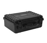 Ziaphsol Valise de vol noire en PP et ABS 47 x 36 x 18 cm avec insert en mousse, rigide avec valve de pression, mallette de transport verrouillable pour accessoires et rangement d'appareil photo