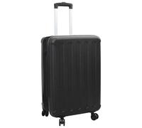 Ziaphsol Valise de voyage noire en plastique ABS avec serrure, 34 x 23 x 55,5 cm, 2,85 kg, bagage à main pour avion, train, hôtel, w nd, excursion, organisateur