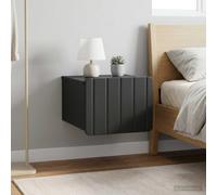 Ziaphsol Vintage Style Black Wall-Mounted Bedside Cabinet Set 2 pcs with Spacious Drawers and Shelves for Bedroom Or Living Room Decor, Made of Engineered Wood, Ideal for Small Spaces