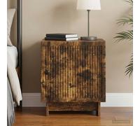 Ziaphsol Vintage-Style Smoked Oak Bedside Table 43 x 34.5 x 50 cm with Spacious Storage Drawers Ideal for Bedroom Or Living Room Decor and Versatile Furniture for Modern Or Traditional interiors