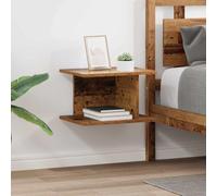 Ziaphsol Vintage Wood Bedside Table Set of Two 40 x 30 x 25 cm with Durable Engineered Wood Finish Ideal for Modern Bedroom Decor and Small Space Storage Solutions AU
