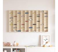 Ziaphsol Vitrine Murale Beige 98 x 4,5 x 55 cm Bois d'ingénierie Étagère de Rangement Murale Design pour Salon Bureau Chambre Cuisine Décoration Intérieure