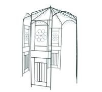 Ziaphsol Voûte de Jardin en Fer forgé 250 cm Vert foncé pour Support de Plantes grimpantes rosiers vignes et décoration extérieure Durable idéale pour Patio Cour Balcon Passage