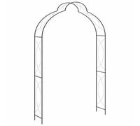 Ziaphsol Voûte de Jardin en Fer Noir 150x34x240 cm pergola Robuste pour Support de Plantes grimpantes rosiers lys Lierre décoration extérieure