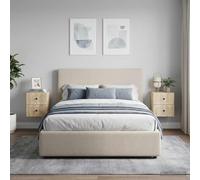 Ziaphsol Wall-Mounted Bedside Cabinet Set of 2 in Sonoma Oak Finish Modern Vintage Style Space-Saving Bedroom Or Living Room Furniture with Multiple Storage compartments Durable Engineered Wood