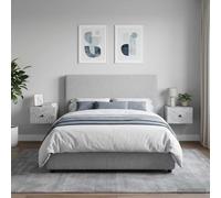 Ziaphsol Wall-Mounted Bedside Cabinets 2 Pack Gray Concrete Finish Wooden Storage Units for Bedroom Living Room Small Space Modern Vintage Style Durable MDF and Engineered Wood