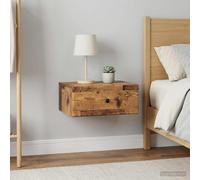 Ziaphsol Wall-Mounted Bedside Cabinets 2 Pieces Vintage Wood Finish Compact Design for Modern Bedrooms with Storage Drawers and Shelves Ideal for Adult Child Dorm Room Decor