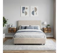 Ziaphsol Wall-Mounted Bedside Table 2 pcs in Smoked Oak Wood with Spacious Drawers and Open Storage for Bedroom Or Living Room Modern Decor Versatile Furniture