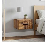 Ziaphsol Wall-Mounted Bedside Table 2 pcs Vintage Wood with Drawers Storage Shelf for Bedroom Modern Interior Decor
