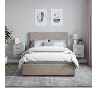 Ziaphsol Wall-Mounted Bedside Table Set 2 pcs in Concrete Gray with Robust Engineered Wood Finish Ideal for Modern Bedroom Decor and Versatile Use in Living Rooms Or Offices