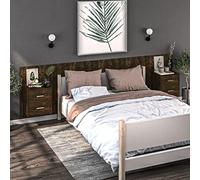 Ziaphsol Wall-Mounted Bedside Tables 2 pcs Scandinavian Modern Oak Finish for Bedroom Living Room Furniture Storage Shelves and niches with High Load Capacity
