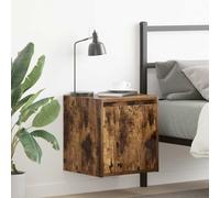 Ziaphsol Wall-Mounted Bedside Tables 2 pcs Smoked Oak 38x34x40 cm Modern Bedroom Furniture with Large Storage Space for Living Room Or Bedroom Decor and Easy Installation