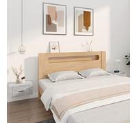 Ziaphsol Wall-Mounted Bedside Tables 2 pcs Sonoma Grey 50x36x25 cm Modern Bedroom Furniture with Wood MDF Design for Living Room and Bedroom Decor