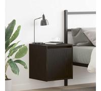 Ziaphsol Wall-Mounted Bedside Tables Set of 2 Black 38x34x40 cm Sturdy Engineered Wood Modern Vintage Bedroom Furniture with Storage Shelf and Flexible Door Design for Bedroom Or Living Room