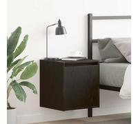 Ziaphsol Wall-Mounted Black Bedside Table 38x34x40 cm with Storage Shelf Modern Industrial Design for Bedroom and Living Room Space-Saving Furniture