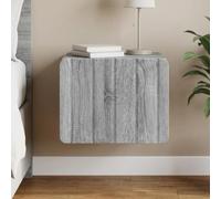 Ziaphsol Wall-Mounted Sonoma Gray Bedside Cabinet 33 x 34.5 x 24 cm Modern Vintage Wooden Storage Shelf for Bedroom Or Living Room Space-Saving Furniture for Small Apartments