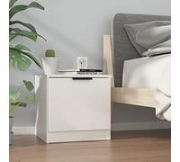 Ziaphsol White Bedside Table 40x39x40 cm Modern Scandinavian Wooden Furniture with Storage Drawer and Versatile Design Suitable for Bedroom Living Room Or Dormitory
