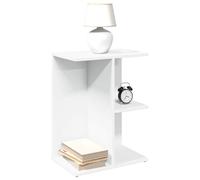 Ziaphsol White Bedside Table 46.5x29x61 cm Engineered Wood Modern Bedroom Furniture with Three Storage compartments, Sturdy Top, Easy to Clean, Ideal for Bedroom, Living Room, Or Dorm Room Decor