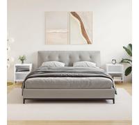 Ziaphsol White Glossy Finish Modern Bedside Tables 2pcs with Durable Engineered Wood 40x30x50cm for Bedroom, Living Room, Or Dorm Room Decor