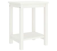 Ziaphsol White Wooden Bedside Table 35x30x47 cm Solid Pine Wood Bedroom nightstand with Shelf Modern Scandinavian Vintage Design for Bedroom, Living Room, Adult Or Children's Space