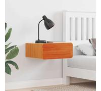 Ziaphsol Wooden Bedside Table in Cire Finish 39 x 34 x 16.5 cm Solid Pine Small Nightstand with Drawer for Bedroom Storage and Decor, Suitable for Modern, Vintage, Or Scandinavian Style Rooms