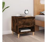 Ziaphsol Wooden Bedside Table with Oak Finish Measuring 50 by 46 by 50 Centimeters for Bedroom, Living Room Or Dormitory Decor with Spacious Storage and Stable Surface for Decoration and Essentials