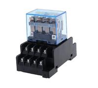 ZIATLPMW Relais intermédiaire HH64P LY4NJ 10 A, Micro-Relais électromagnétique de Petite Taille, AC/DC 12 V/24 V, AC 110 V/220 V/380 V, avec Socle à 14 Broches PTF14A(DC,380V)